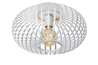 Lucide MANUELA - Flush ceiling light - Ø 39,5 cm - 1xE27 - White on 1