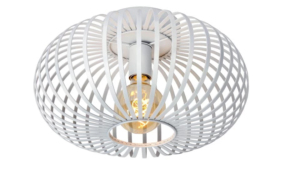 Lucide MANUELA - Flush ceiling light - Ø 39,5 cm - 1xE27 - White - on 1