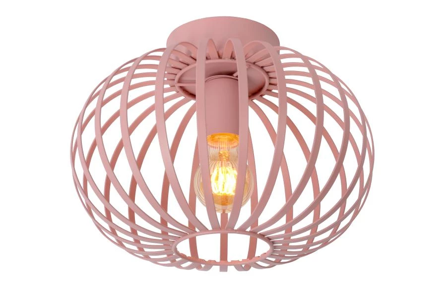 Lucide MERLINA - Plafonnière Kinderkamer - Ø 30 cm - 1xE27 - Roze - aan 6