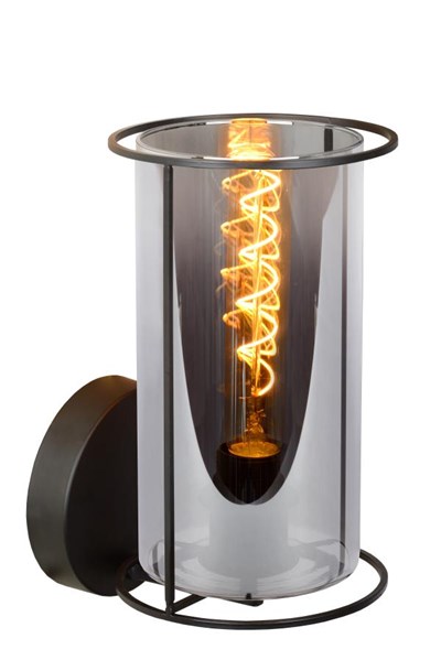 Lucide DOUNIA - Wandlamp - Ø 15 cm - 1xE27 - Zwart