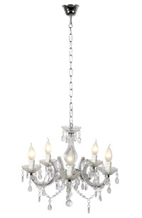 Lucide ARABESQUE - Chandelier - Ø 45 cm - 5xE14 - Transparant on