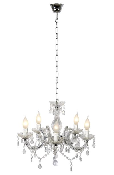 Lucide ARABESQUE - Chandelier - Ø 45 cm - 5xE14 - Transparant