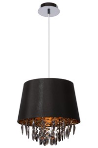 Lucide DOLTI - Pendant light - Ø 30 cm - 1xE27 - Black on