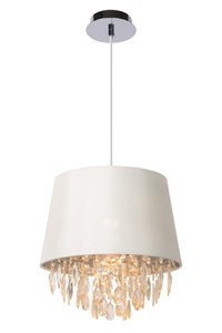 Lucide DOLTI - Pendant light - Ø 30 cm - 1xE27 - White on 1
