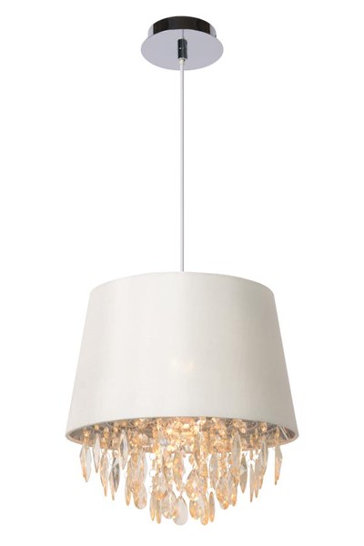 Lucide DOLTI - Hanglamp - Ø 30 cm - 1xE27 - Wit
