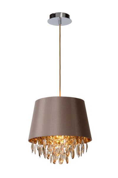 Lucide DOLTI - Pendant light - Ø 30 cm - 1xE27 - Taupe