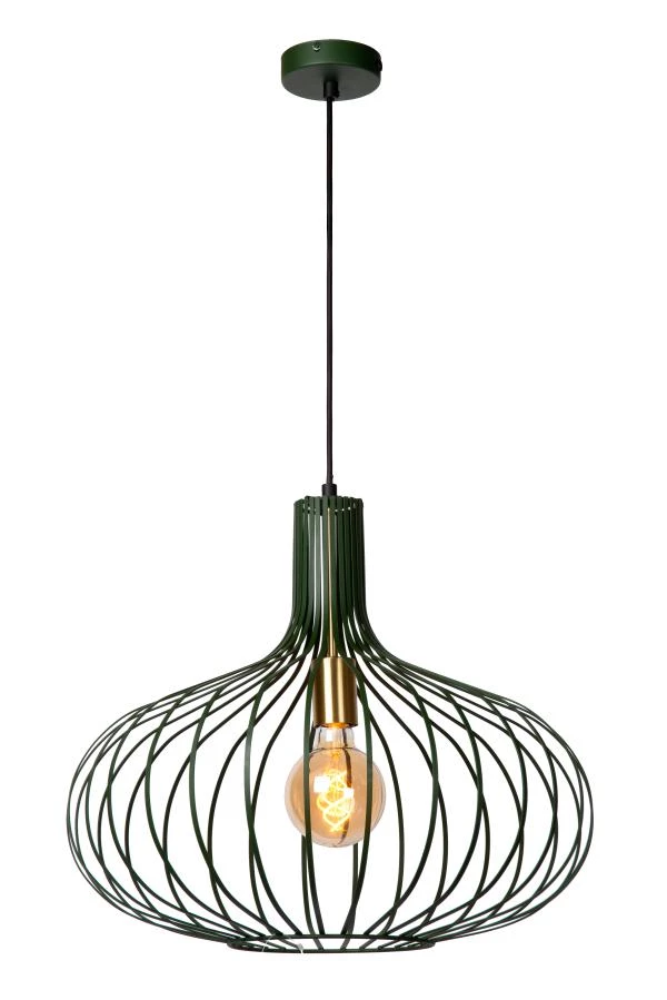 Lucide MANUELA - Hanglamp - Ø 50 cm - 1xE27 - Groen - aan 3