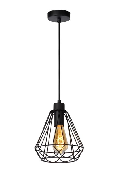 Lucide KYARA - Pendant light - Ø 20 cm - 1xE27 - Black