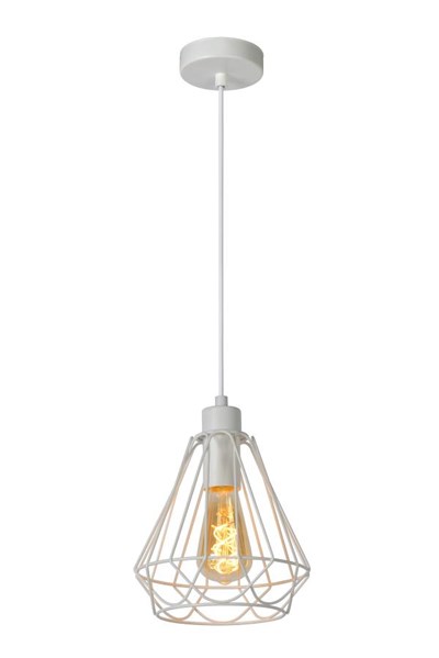 Lucide KYARA - Pendant light - Ø 20 cm - 1xE27 - White