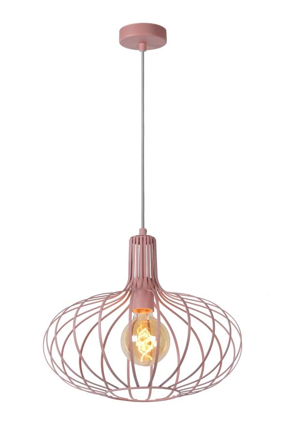 Lucide MERLINA - Lámpara colgante infantil - Ø 38 cm - 1xE27 - Rosa - AAN 6