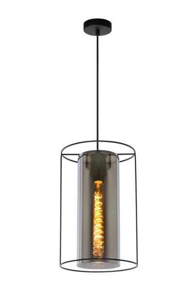 Lucide DOUNIA - Lámpara colgante - Ø 25 cm - 1xE27 - Negro