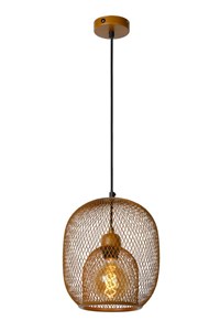 Lucide JERREL - Hanglamp - Ø 25 cm - 1xE27 - Bruin aan 3