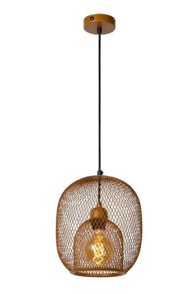 Lucide JERREL - Pendant light - Ø 25 cm - 1xE27 - Brown