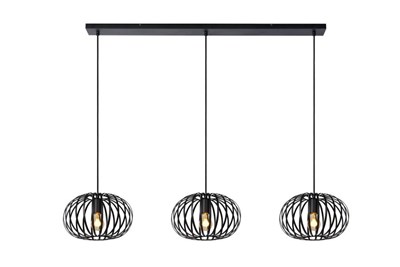 Lucide MANUELA - Pendant light - 3xE27 - Black