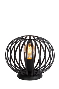 Lucide MANUELA - Lampe de table - Ø 25 cm - 1xE27 - Noir AAN