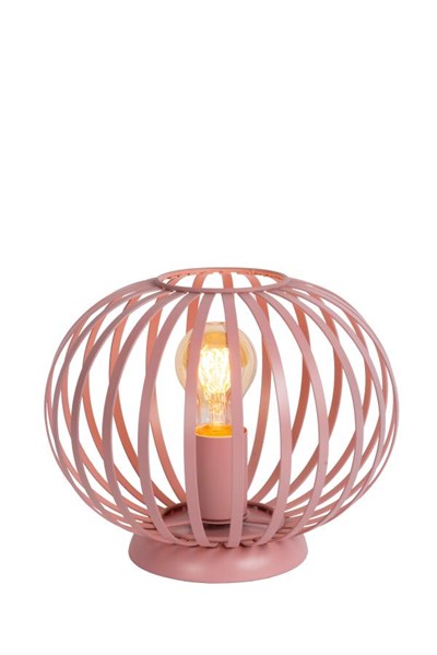 Lucide MERLINA - Tischlampe Kinderzimmer - Ø 25,5 cm - 1xE27 - Rosa