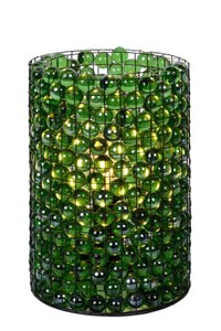 Lucide EXTRAVAGANZA MARBELOUS - Lampe de table - Ø 15 cm - 1xE14 - Vert allumé 3