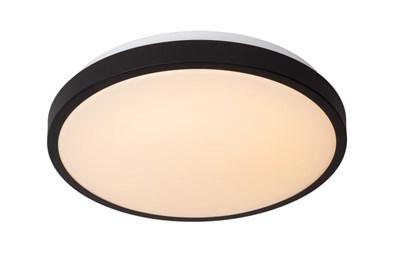 Lucide DASHER - Plafonnier Salle de bains - Ø 34,8 cm - LED - 1x18W 2700K - IP44 - Détecteur De Mouvement - Noir