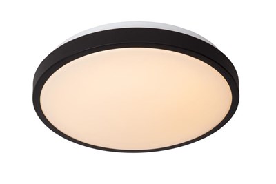 Lucide DASHER - Flush ceiling light Bathroom - Ø 34,8 cm - LED - 1x18W 2700K - IP44 - Black