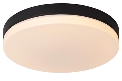 Lucide BISKIT - Flush ceiling light Bathroom - Ø 40 cm - LED - 1x36W 2700K - IP44 - Black