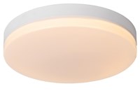 Lucide BISKIT - Flush ceiling light Bathroom - Ø 40 cm - LED - 1x36W 2700K - IP44 - Motion Sensor - White on 1