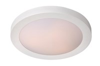 Lucide FRESH - Plafonnière Badkamer - Ø 27 cm - 1xE27 - IP44 - Wit aan 1