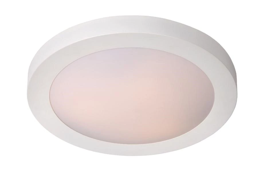 Lucide FRESH - Flush ceiling light Bathroom - Ø 27 cm - 1xE27 - IP44 - White - on 1