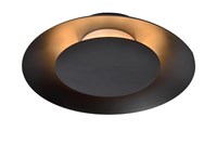 Lucide FOSKAL - Flush ceiling light - Ø 21,5 cm - LED - 1x6W 2700K - Black on