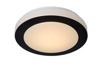 Lucide DIMY - Flush ceiling light Bathroom - Ø 28,6 cm - LED Dim. - 1x12W 3000K - IP21 - 3 StepDim - Black on