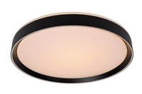 Lucide NURIA - Plafonnière - Ø 50 cm - LED Dimb. - 1x36W 2700K - 3 StepDim - Zwart aan