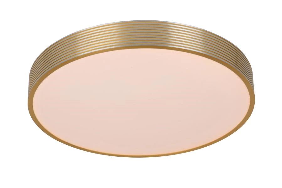 Lucide MALIN - Flush ceiling light - Ø 39 cm - LED Dim. - 1x24W 2700K - 3 StepDim - Matt Gold / Brass - on 2