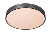 Lucide MALIN - Flush ceiling light - Ø 39 cm - LED Dim. - 1x24W 2700K - 3 StepDim - Black on