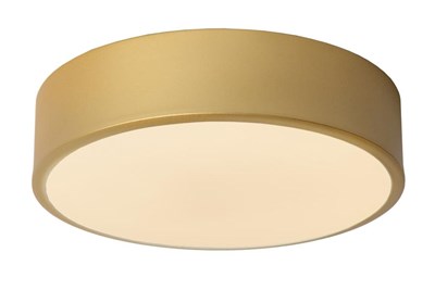 Lucide UNAR - Deckenleuchte - Ø 20 cm - LED Dim. - 1x12W 2700K - 3 StepDim - Mattes Gold / Messing