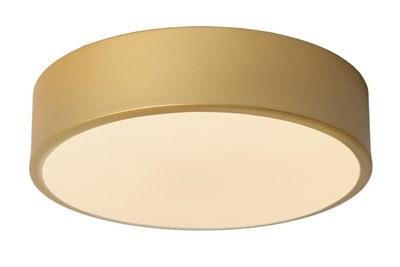 Lucide UNAR - Flush ceiling light - Ø 20 cm - LED Dim. - 1x12W 2700K - 3 StepDim - Matt Gold / Brass