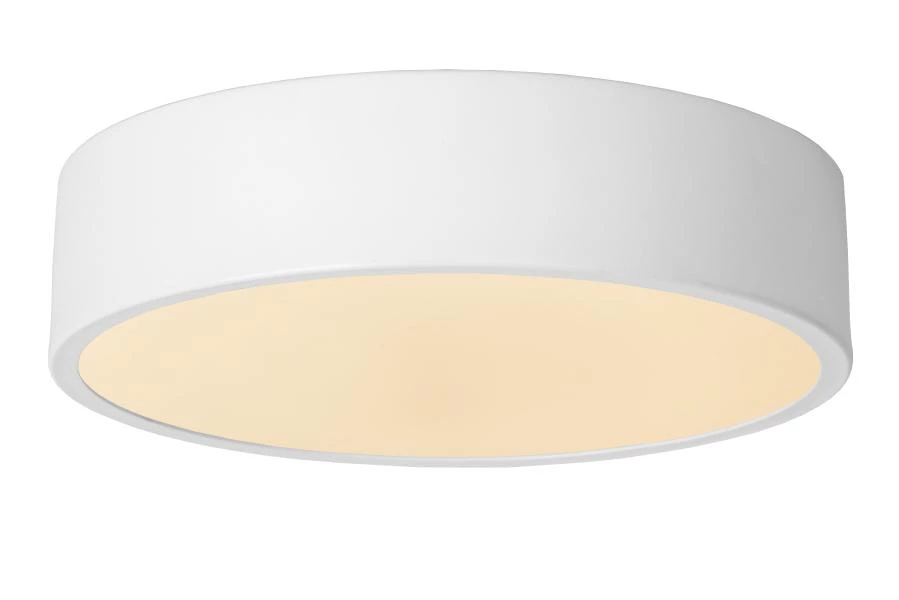 Lucide UNAR - Flush ceiling light - Ø 20 cm - LED Dim. - 1x12W 2700K - 3 StepDim - White - on 1
