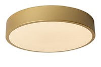 Lucide UNAR - Flush ceiling light - Ø 30 cm - LED Dim. - 1x18W 2700K - 3 StepDim - Matt Gold / Brass on 2