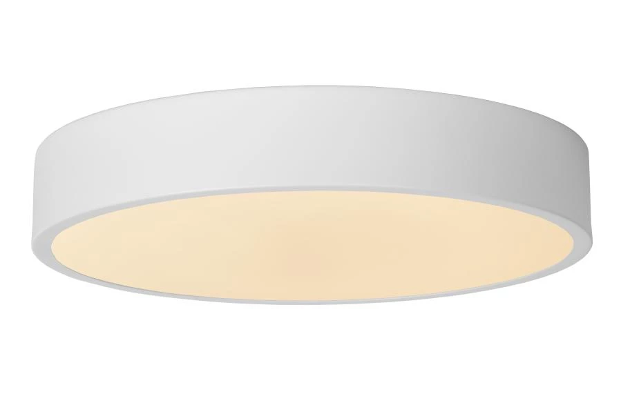 Lucide UNAR - Flush ceiling light - Ø 30 cm - LED Dim. - 1x18W 2700K - 3 StepDim - White - on 1