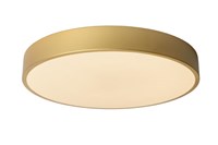 Lucide UNAR - Plafonnière - Ø 39,5 cm - LED Dimb. - 1x24W 2700K - 3 StepDim - Mat Goud / Messing aan 2