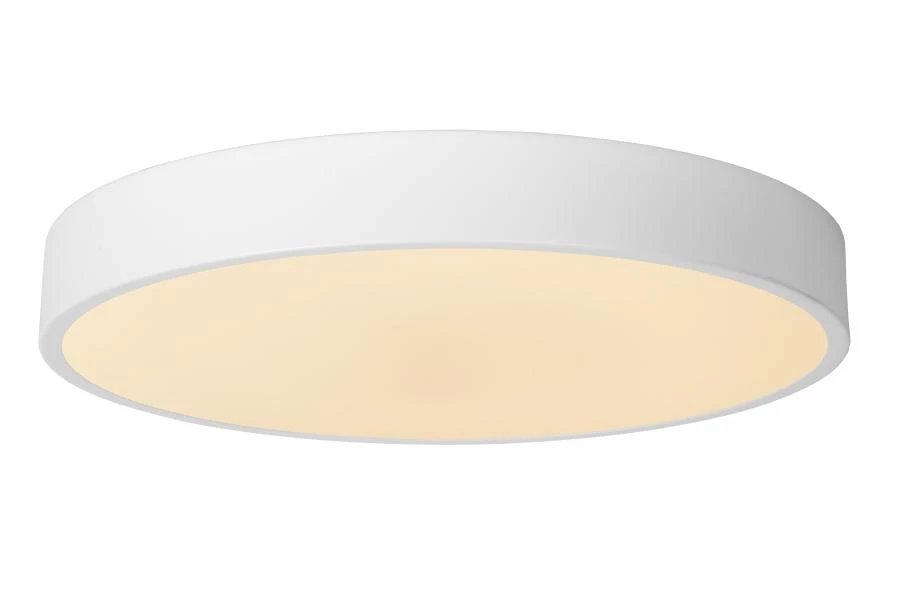 Lucide UNAR - Plafonnière - Ø 39,5 cm - LED Dimb. - 1x24W 2700K - 3 StepDim - Wit - aan 1