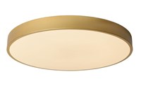 Lucide UNAR - Flush ceiling light - Ø 49,5 cm - LED Dim. - 1x36W 2700K - 3 StepDim - Matt Gold / Brass on 2