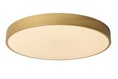 Lucide UNAR - Flush ceiling light - Ø 50 cm - LED Dim. - 1x36W 2700K - 3 StepDim - Matt Gold / Brass