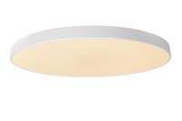 Lucide UNAR - Flush ceiling light - Ø 80 cm - LED Dim. - 1x80W 2700K - 3 StepDim - White on 1