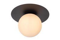 Lucide TRICIA - Flush ceiling light - Ø 25 cm - 1xE27 - Black on