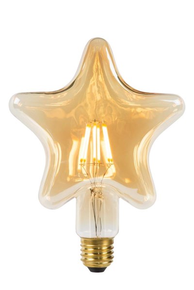 Lucide STAR - Filament lamp - Ø 6 cm - LED - E27 - 1x7W 2200K - Amber