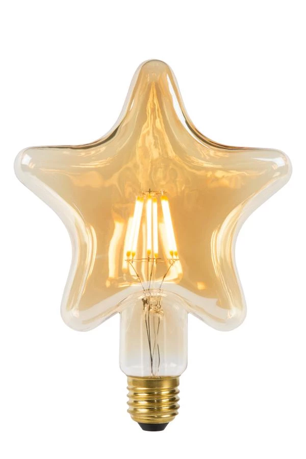 Lucide STAR - Ampoule filament - Ø 6 cm - LED - E27 - 1x7W 2200K - Ambre - allumé 2