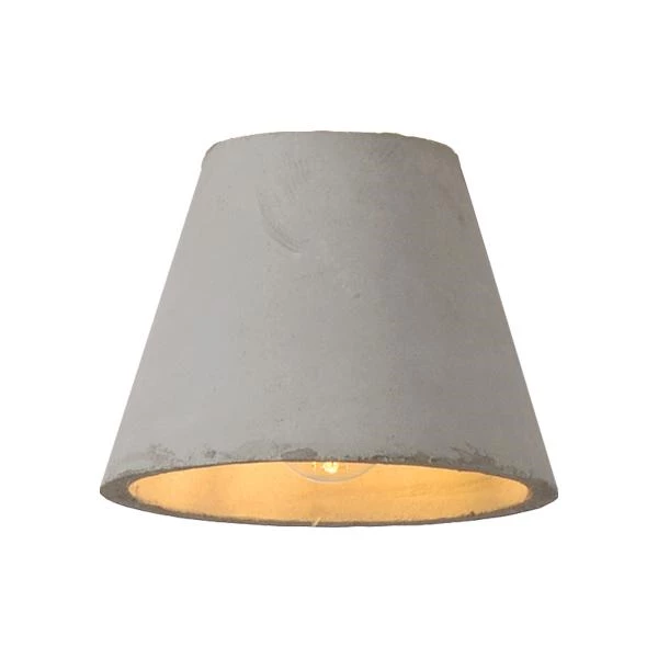 Lucide POSSIO - Abat-jour lampe - Ø 15 cm - 0xE14 - Taupe - AAN 1