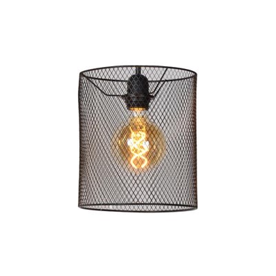 Lucide BASKETT - Abat-jour lampe - Ø 20 cm - Noir