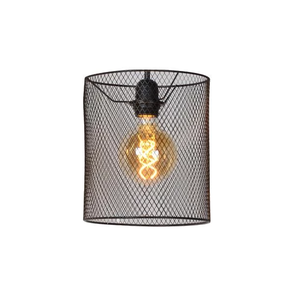 Lucide BASKETT - Lamp shade - Ø 20 cm - Black - on