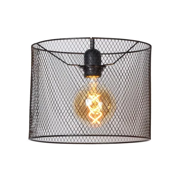 Lucide BASKETT - Lamp shade - Ø 26 cm - Black - on 6