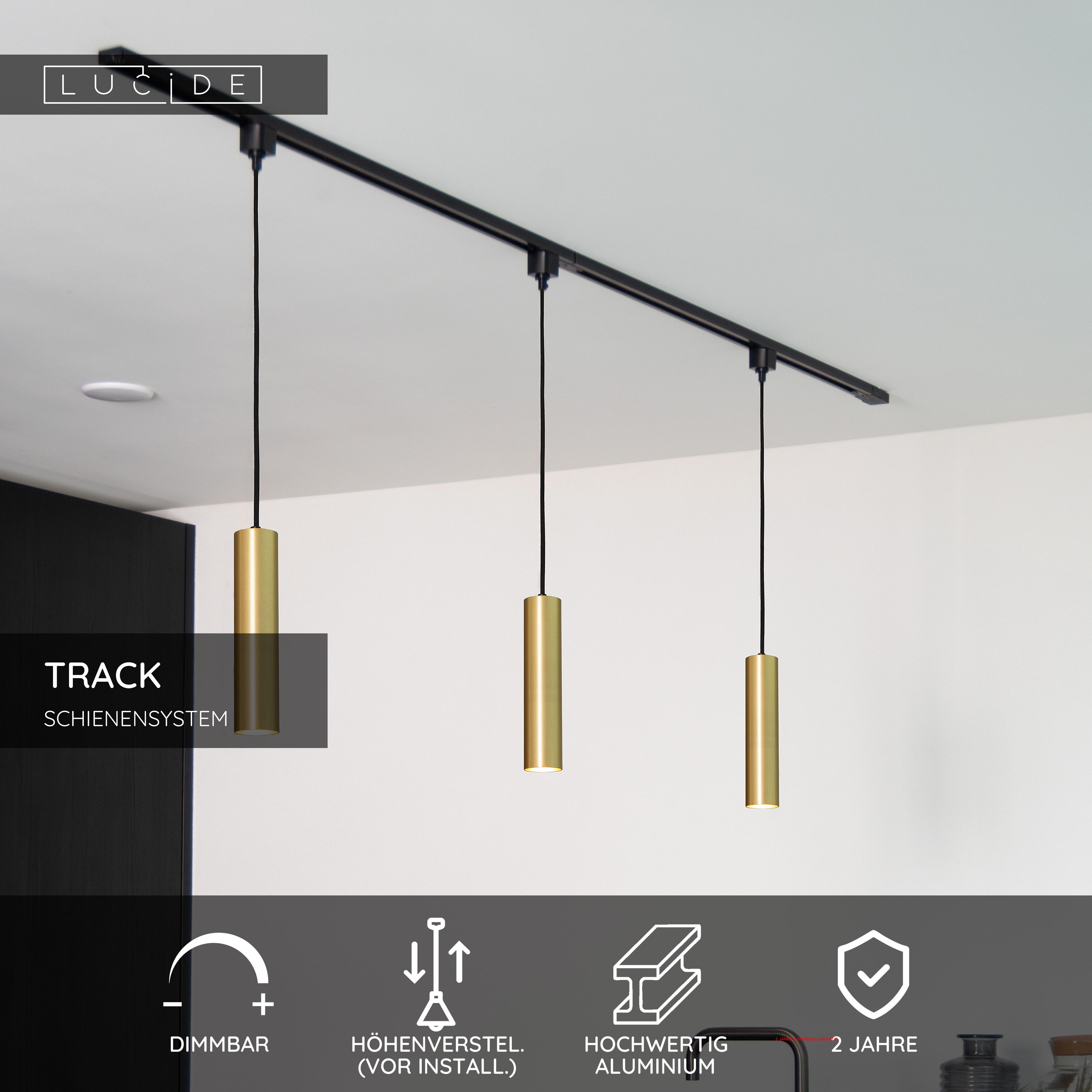 Lucide TRACK RITMO Schienenstrahler - GU10 Spot Mattgold 1-Phasen System